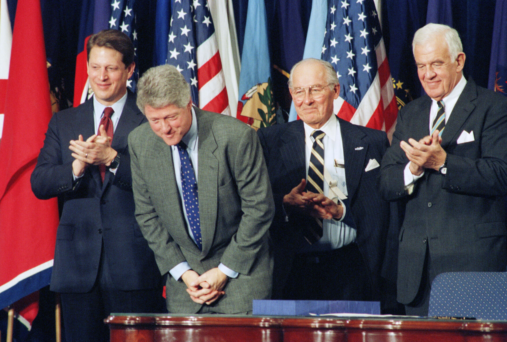 1993: Signs NAFTA into law